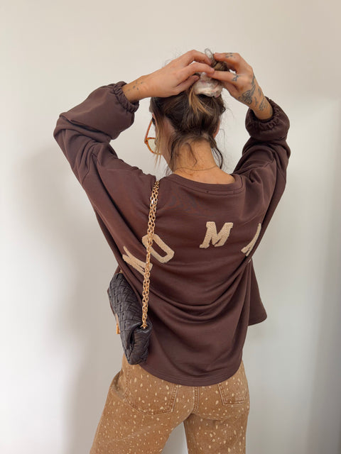 Sweat léger Mommy - chocolat