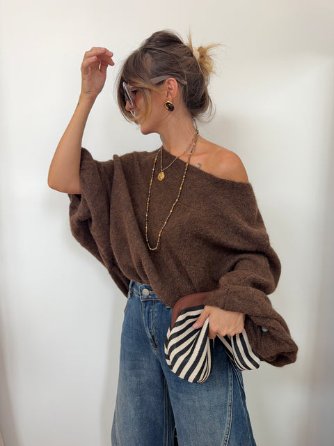 Pull oversize - chocolat