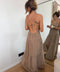 Robe dos nu - camel