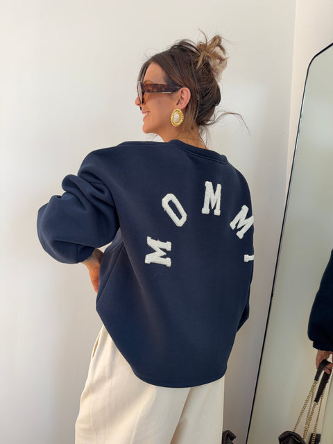 Pull MOMMY - bleu/crème