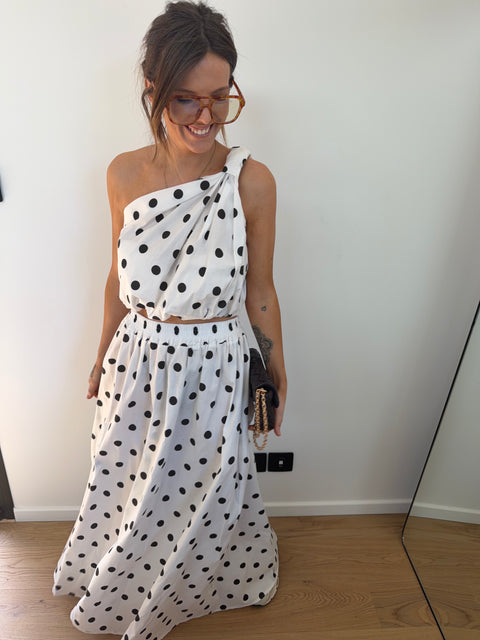 Ensemble à pois - blanc