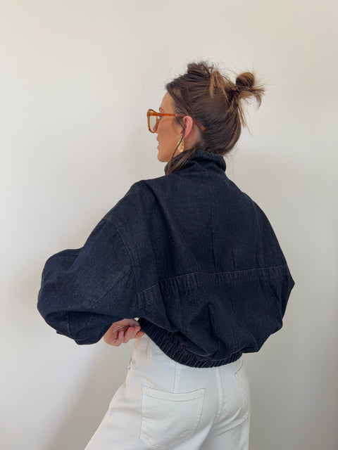 Veste en jeans brut