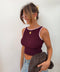 Top bicolore - bordeaux et mauve