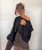 Pull manches bouffantes - noir
