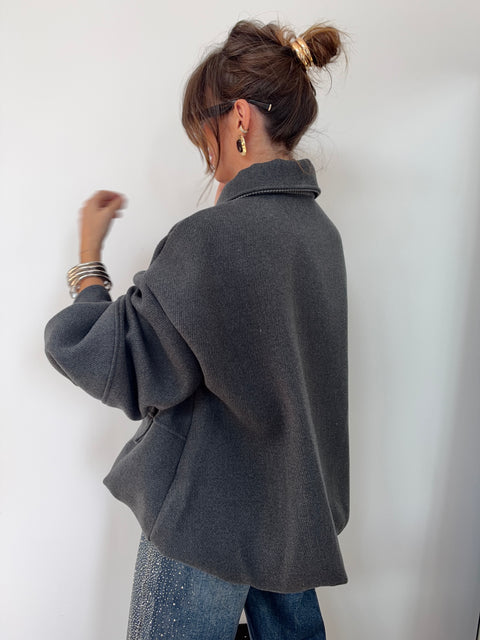 Veste loose - grise anthracite
