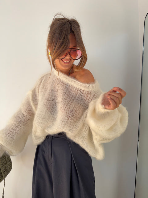 Pull 80% Mohair - beige