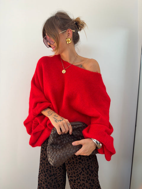 Pull oversize - rouge