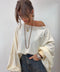 Pull manches oversize - crème