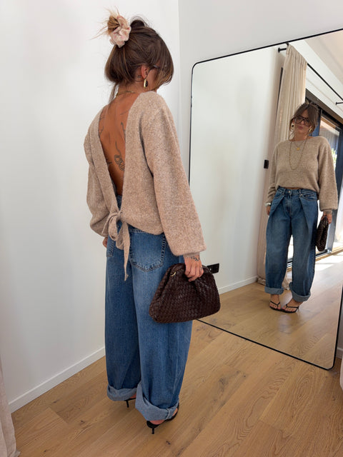 Jeans replissé bleu - Maé