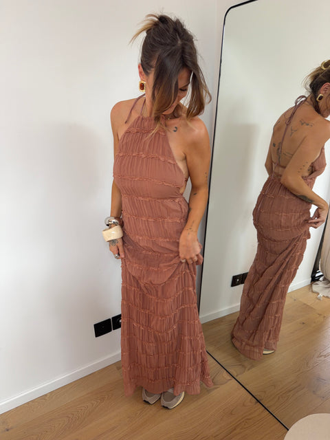 Robe dos nu -  terracotta