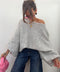 Pull oversize - gris chiné