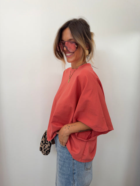 T-shirt épais parfait - corail
