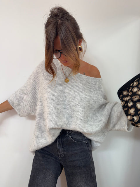 Pull manches 3/4 - gris