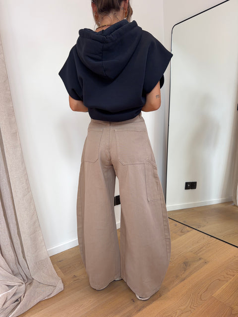 Jeans ballon beige - June
