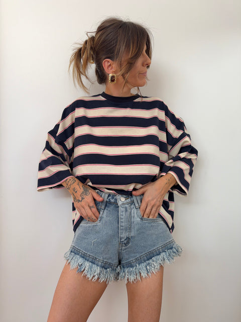 Short en jean - bleu