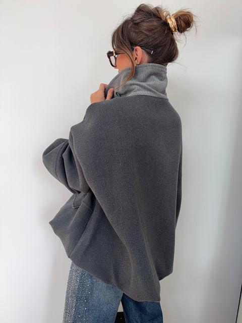 Veste loose - grise anthracite