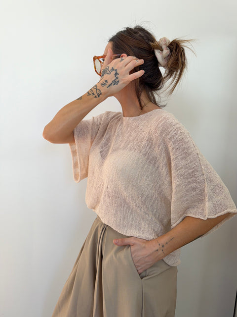 Top en maille - beige