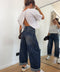 Jeans ballon - bleu brut
