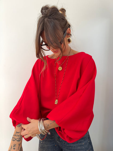 Haut bouffant - rouge