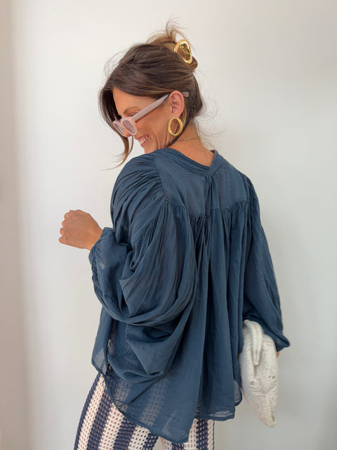 Chemise Gina - bleu marine