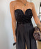 Bustier à paillettes - noir
