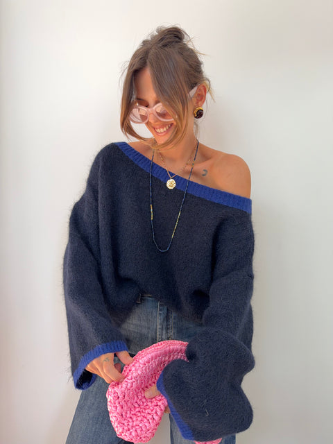 Pull Bali - bleu et bleu électrique