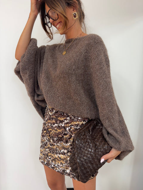 Pull oversize - moka