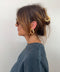 Boucles d'oreilles rondes - ocre
