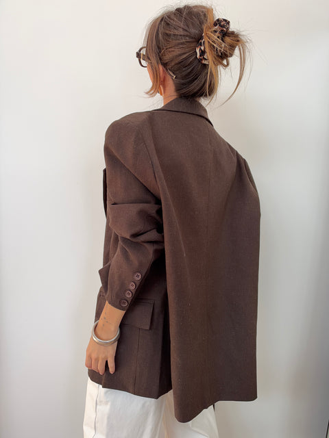 Blazer Oversize - chocolat chiné