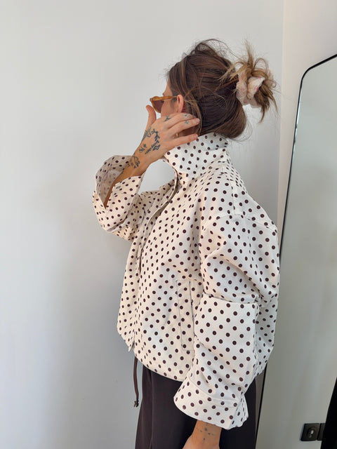 Veste à pois - chocolat
