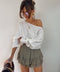 Jupe short kaki