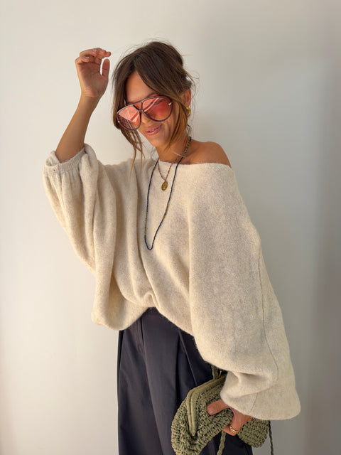 Pull oversize - beige