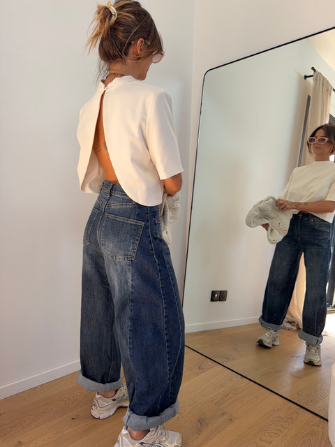 Jeans ballon 2 bleu