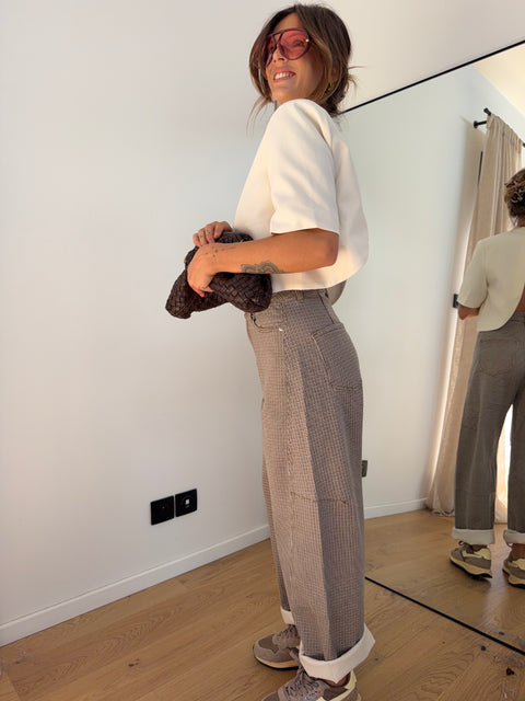Jeans Mayron - pied de poule
