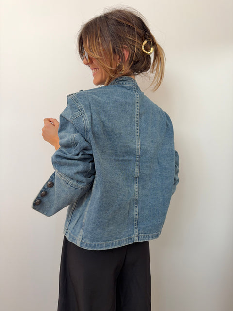 Veste en jean à boutons