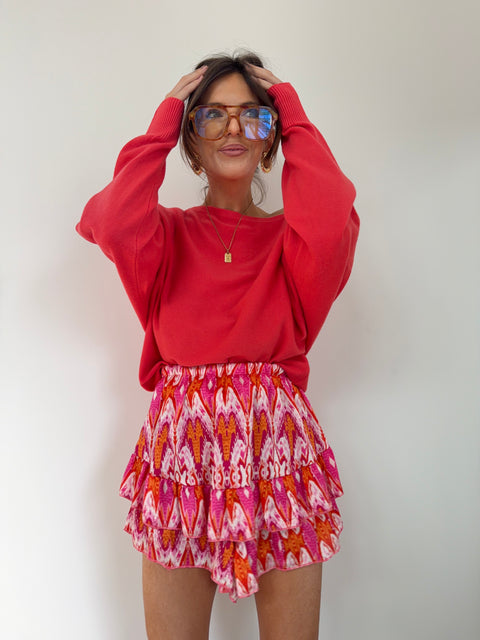 Jupe short à motifs
