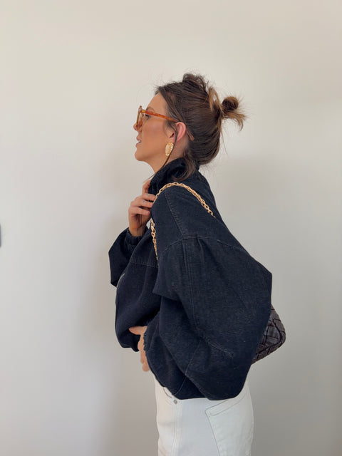 Veste en jeans brut