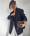 Blazer à surpiqures - noir