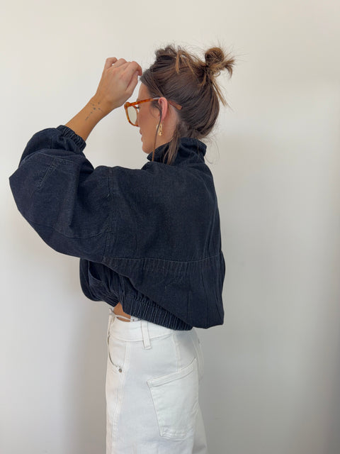 Veste en jeans brut