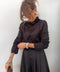 Top cachemire col montant  - noir