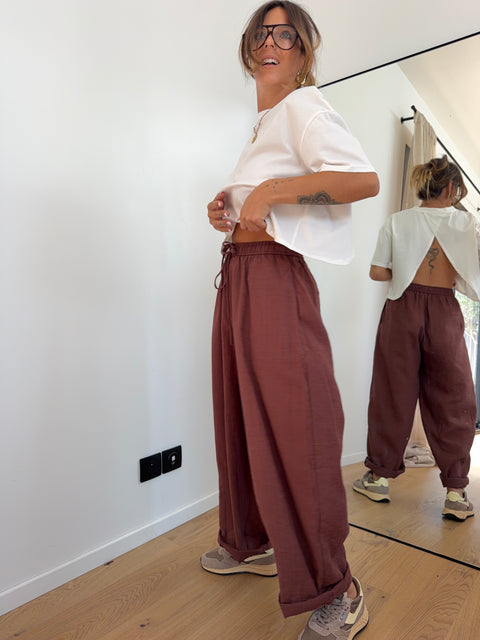 Pantalon ballon - terracotta