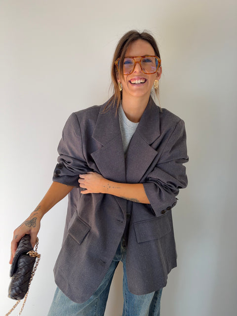 Blazer oversize - bleu gris