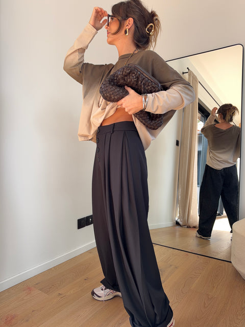 Pantalon à détails - noir
