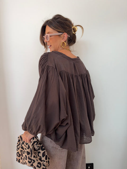 Chemise Gina - chocolat