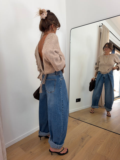 Jeans replissé bleu - Maé