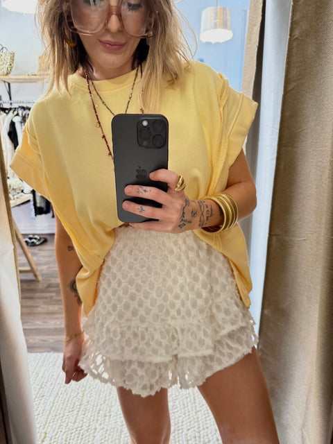 Jupe short - écru