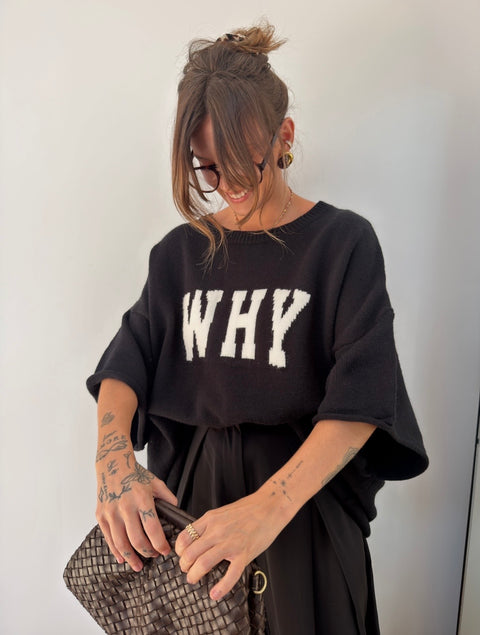 Pull épais WHY - Noir