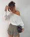 Pull asymétrique - blanc