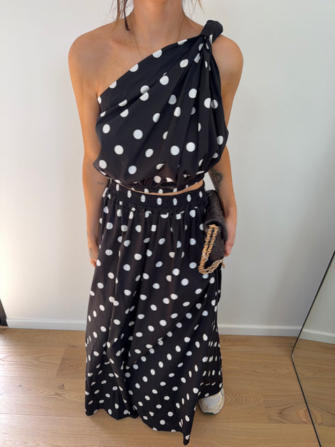 Ensemble à pois - noir