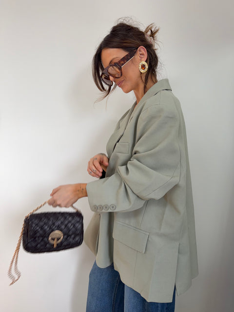 Blazer oversize - vert d'eau